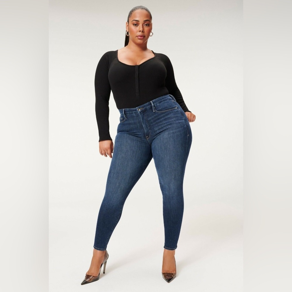 Good American Good Legs Ultimate Skinny Sculpting Blue Jeans